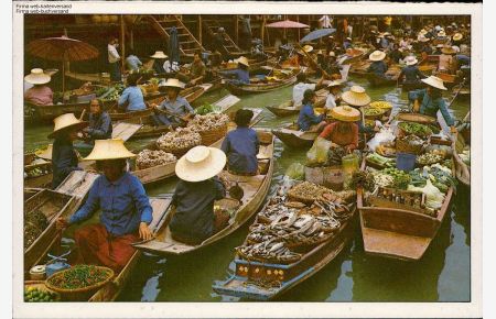 1091281 Damnernsaduak floating market in Rajburi province, Middle Thailand