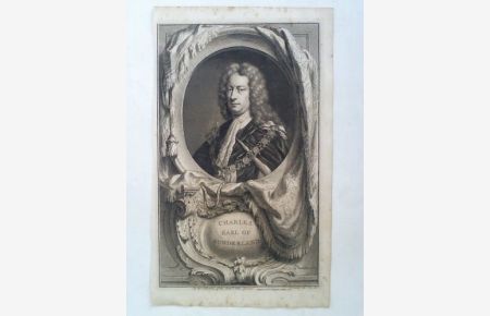 Charles Earl of Sunderland - Brustporträt im Kupferstich