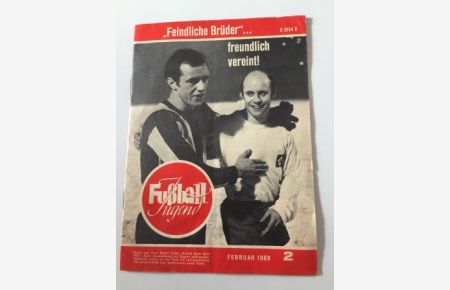 Fußball Jugend Februar 1969 Feindliche Brüder. . . freundlich vereint, Broschüre