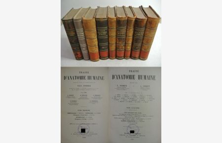 Traité d'Anatomie Humaine. Tomes I - V. (5 Bde in 9 Büchern, komplett! / 5 Vols. in 9 books, complete set!)