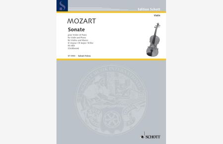 Sonate Nr. 15 B-Dur KV 454  - (Reihe: Edition Schott)
