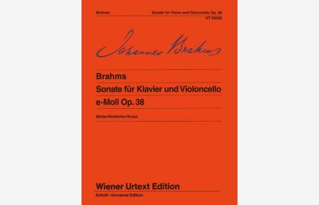 Sonate e-Moll op. 38  - Nach der Originalausgabe, (Serie: Wiener Urtext Edition)