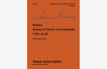 Sonate F-Dur op. 99  - Nach dem Autograph und der Originalausgabe, (Serie: Wiener Urtext Edition)