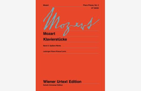 Klavierstücke Band 2  - Spätere Werke, (Serie: Wiener Urtext Edition)