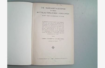 Die Margaretalegende in ihren mittelalterlichen Versionen : eine vergleichende Studie.