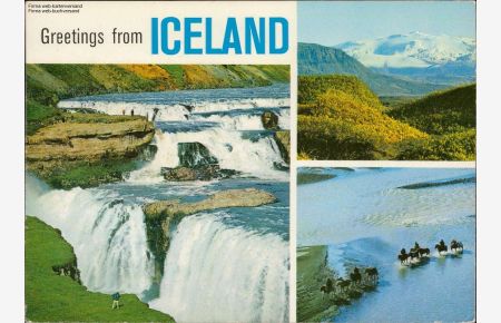 1069134 - Greetings from Iceland , Gullfoss der größre Wasserfall Südislands . . .