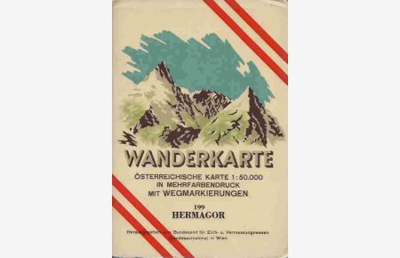 Österreichische Karte - Blatt 199 Hermagor - Wanderkarte.   - Maßstab 1. 50.000 - Mit Wegmarkierungen