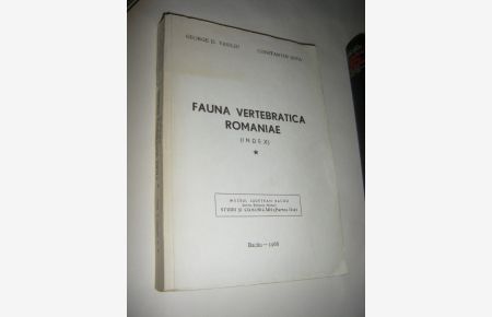 Fauna Vertebratica Romaniae (Index)