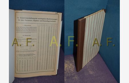 Fünfte Abteilung + Nachtrag aus Reichs-Kursbuch / Übersicht der Eisenbahn-, Schiffs- u. Luftverkehrsverbindungen in Großdeutschland, kleine Ausgabe Nr. 1, 3. Juli 1944