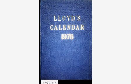 Lloyd's Calendar 1976.