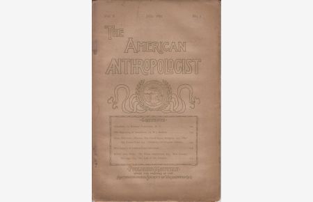 The American Anthropologist Vol. X No. 7 1897.