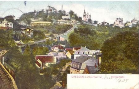Ansichtskarte AK Dresden-Loschwitz. Drahtseilbahn