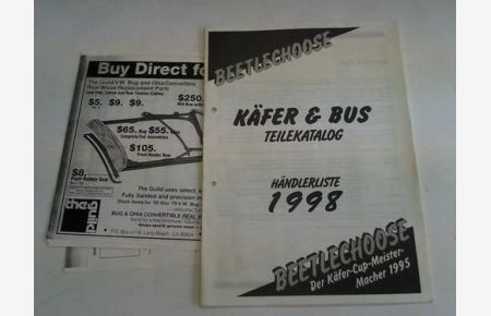 Käfer & Bus. Teilekatalog. Händlerliste 1998
