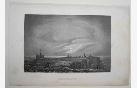Helgoland. Original Stahlstich von A. H. Payne nach I. H. Sander. Um ca. 1850. Blattgröße: ca. 14, 5 x 21, 5 cm.