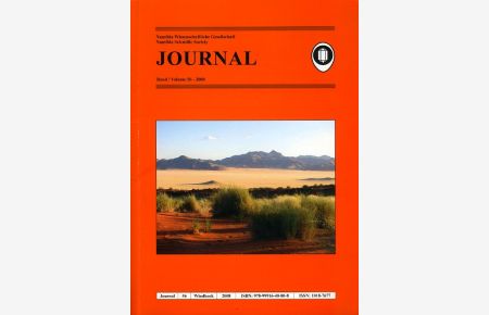 Journal 56. Namibia Wissenschaftliche Gesellschaft. Namibia Scientific Society.