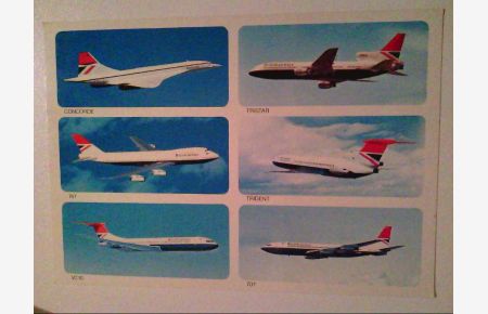 AK. Flugzeuge. Mehrbildkarte mit 6 Abb.