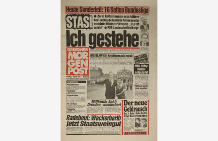 Dresdner Morgenpost (Freitag, 2. August 1991)