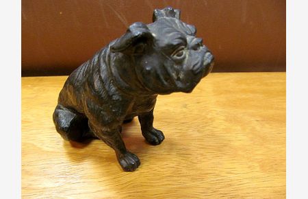 Bulldogge. Kleine alte Bronze ohne Signatur.