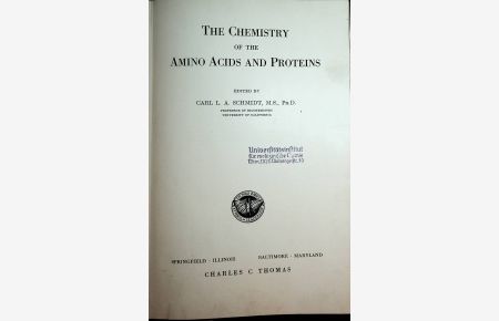The chemistry of the amino acids and proteins