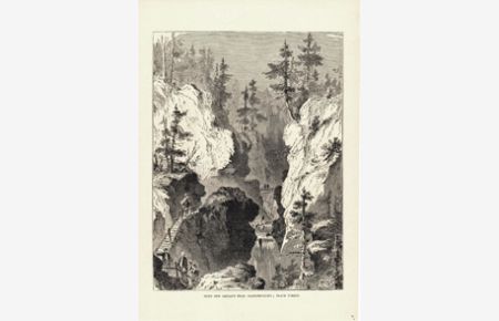 Allerheiligen Wasserfälle Sieben Bütten Oppenau Original Stich Engraving