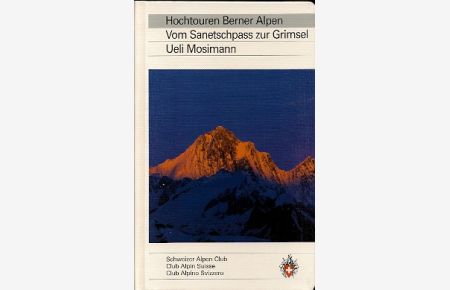 Hochtouren Berner Alpen: Vom Sanetschpass zur Grimsel.   - Auswahlführer durch die Berner Alpen.