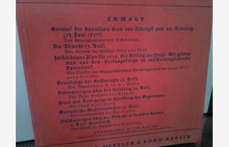 Militärwissenschaftliche Rundschau. 2. Jahrgang 1937 - 3. Heft  - hrsg. vom Oberkommando der Wehrmacht - Hrsg. vom Reichsministerium.