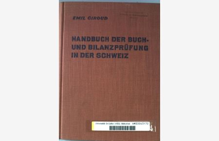 Handbuch der Buch- und Bilanzprüfung in der Schweiz.