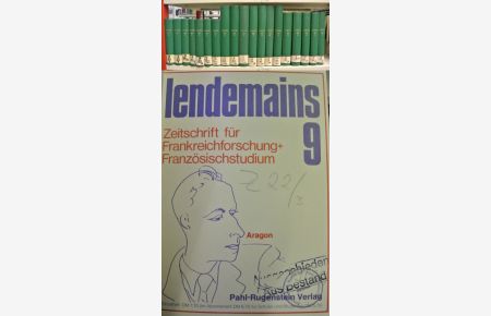 LENDEMAINS. Zeitschrift für Frankreichforschung + Französischstudium. Konvolut von 20 Bänden der Jahre 1978 - 2002.