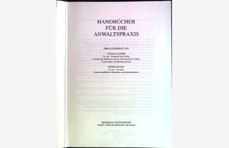 Stellenwechsel und Entlassung.   - Handbücher für die Anwaltspraxis, Bd. 2