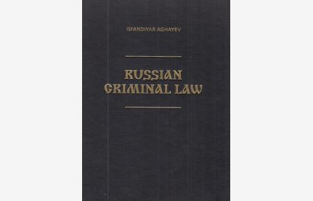Russian criminal law = Rossijskoe ugolovnoe pravo.