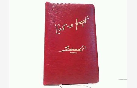 Lest we forget. Our Empire Souvenir Diary 1930.