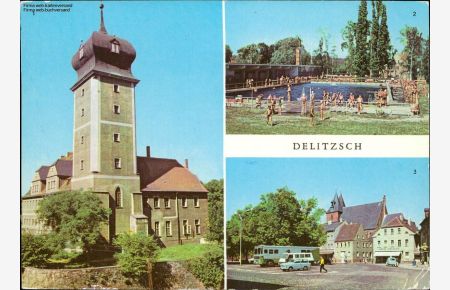 1084718 Delitzsch , Schloß, Bad , Markt Mehrbildkarte