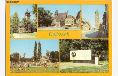 1084772 Delitzsch , Schloss , Marktplatz , Breite Straße Mehrbildkarte