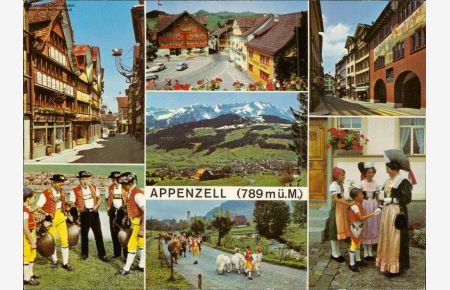 1109133 verschiedene Ansichten Appenzell 789 m ü. M. Mehrbildkarte