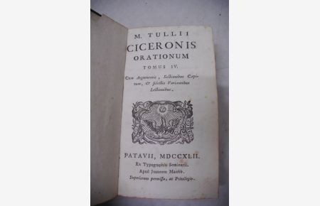 M. Tullii Ciceronis orationum. Tomus IV.   - (= M. Tullii Ciceronis opera omnia)