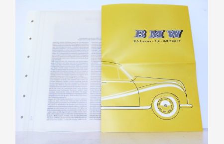 BMW V8. Luxusdampfer von der Isar.   - Reihe: Automobil Edition Band 3 - Hier Faksimile AE 01034.