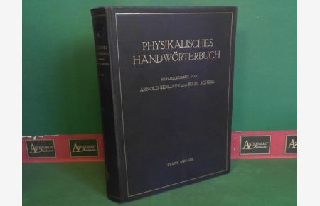 Physikalisches Handwörterbuch.