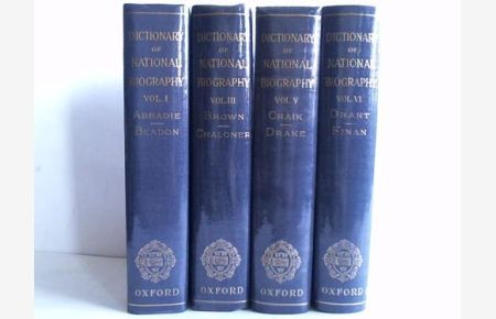 Dictionary of National Biography. 4 Bände
