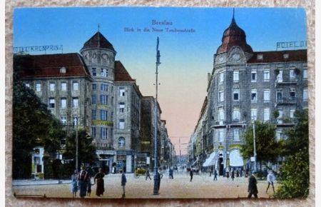 Ansichtskarte AK Breslau. Blick in die Neue Taschenstraße / Hotel Kronprinz
