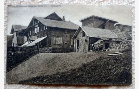 Ansichtskarte AK Hotel Grosser Belchen, 1424m. Rückseite (Feldpostkarte. Stempel 12. Landwehr-Division. . . )