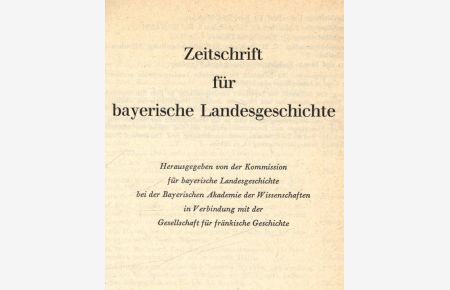 Zur bayerischen Wahlrechtsreform von 1906.   - Zeitschrift für bayerische Landesgeschichte, Band 48.