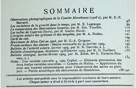 Bulletin de la societe belge d'astronomie. Et Revue … Astronomie de Meterologie et de Physique du Globe. 14 Annee No 3.