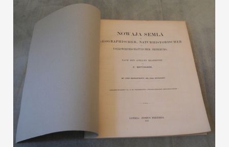 Nowaja Semlä in geographischer, naturhistorischer und volkswirthschaftlicher Beziehung. Nach den Quellen bearbeitet.