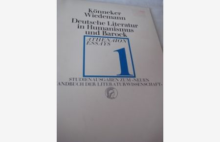 Deutsche Literatur in Humanismus und Barock  - Athenaion Essays 1