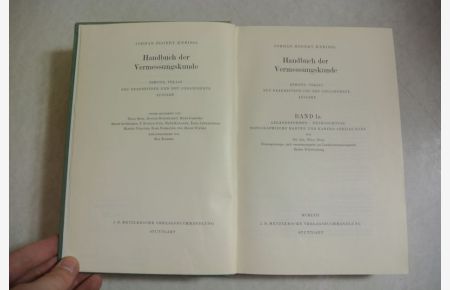 Handbuch der Vermessungskunde. Bd. Ia. Geländeformen, Reproduktion, topographische Karten und Karten-Abbildungen.