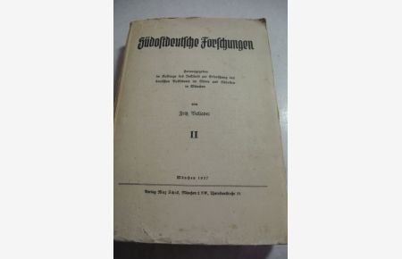 Südostdeutsche Forschungen. Bd. 2.