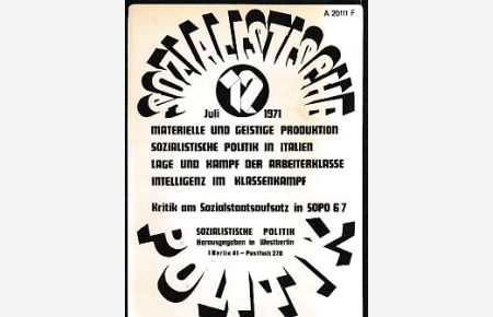 Nr. 12; Sozialistische Politik; 3. Jahrgang; Juli 1971.