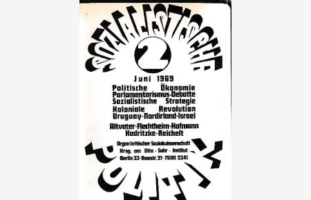 Nr. 2; Sozialistische Politik; 1. Jahrgang; Juni 1969.
