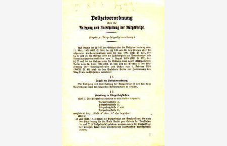 Polizeiordnung über die Anlegung und Unterhaltung der Bürgersteige (Abgekürzt: Bürgersteigpolizeiverordnung. ) . . . vom 6. Februar 1924 . . . für den Stadtkreis Berlin.