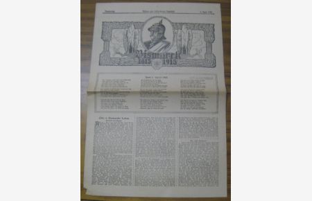 Bismarck 1815 - 1915. Beilage zum Schöneberger Tageblatt, 1. April 1915.